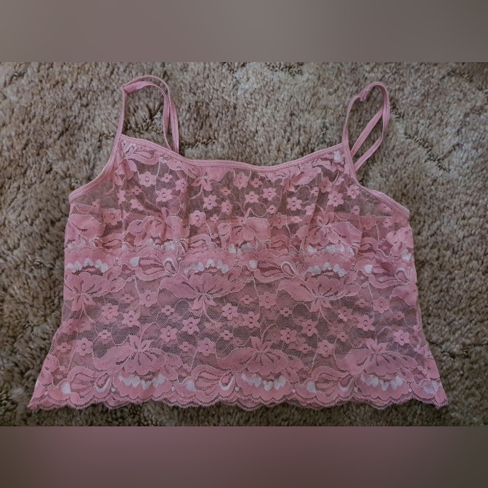 PINK floral lace lingerie